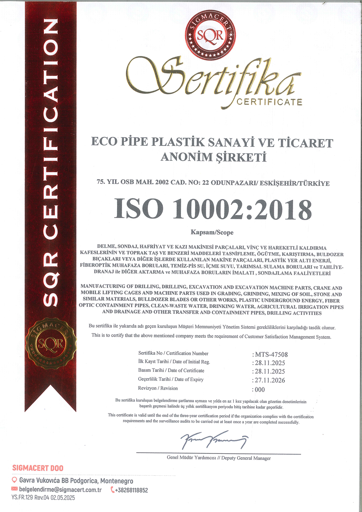 ISO 10002:2018